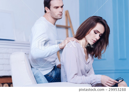 Handsome caring man supporting his girlfriend 29953288