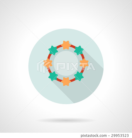 Sea necklace flat round vector icon Sea necklace flat round vector icon 29953523