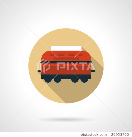 Wagon-refrigerator beige round vector icon Wagon-refrigerator beige round vector icon 29953760