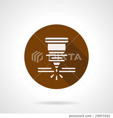 Automatic welding laser brown round vector icon 29953882