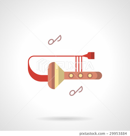 Trombone club flat color vector icon Trombone club flat color vector icon 29953884