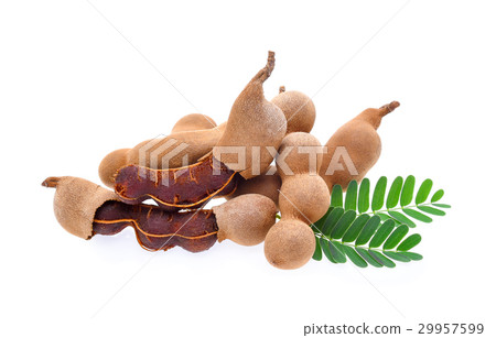 Tamarind on white background Tamarind on white background 29957599