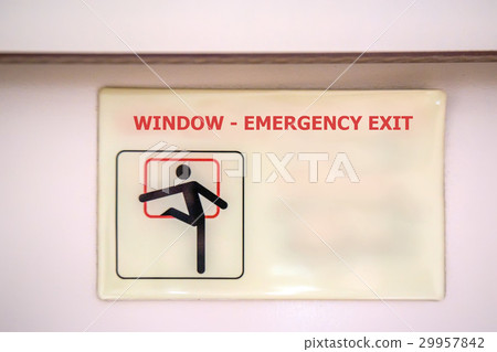 Emergency exit sign 29957842