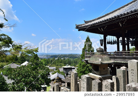 Nara city view from the top of the stairway of Todaiji Bunkado Nara city view from the top of the stairway of Todaiji Bunkado 29957893
