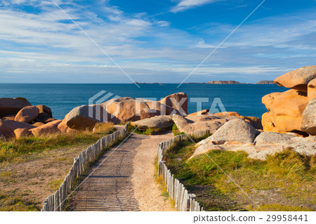 Pink Granite Coast in Brittany , France. 29958441