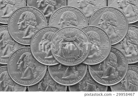 Georgia State and coins of USA. 29958467