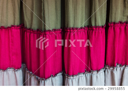 Old colorful textile curtain or drapery Old colorful textile curtain or drapery 29958855