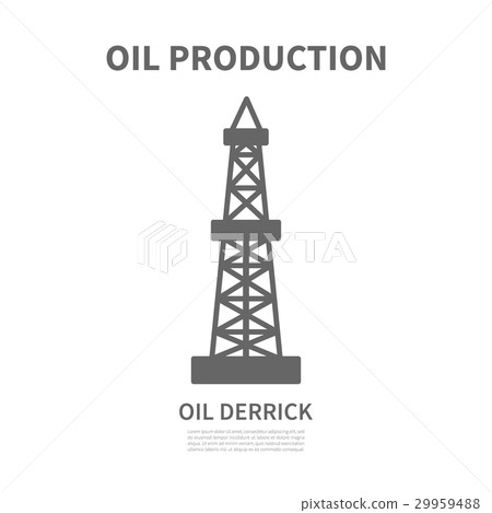 Oil Derrick. Vector illustration. 29959488