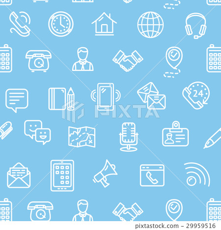 Contact Us Pattern Background. Vector Contact Us Pattern Background. Vector 29959516