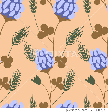 Cute vector floral seamless pattern 29960764