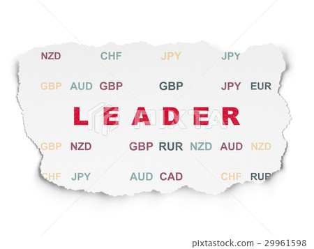 Finance concept: Leader on Torn Paper background 29961598