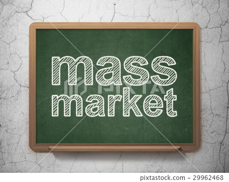 Advertising concept: Mass Market on chalkboard 29962468