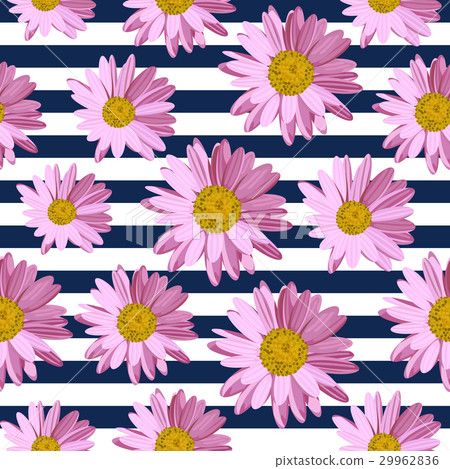 Seamless pattern with daisy flowers 29962836