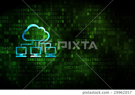Cloud networking concept: Cloud Network on digital 29962857