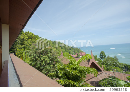 Holiday resorts with ocean view. Holiday resorts with ocean view. 29963258