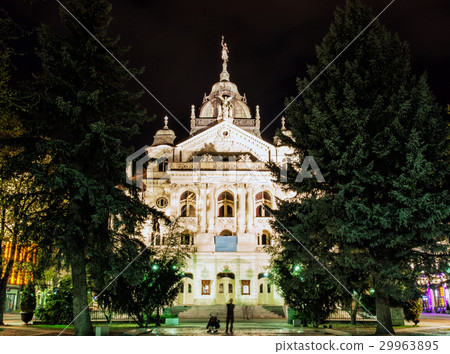State theater in Kosice, Slovakia, night photo State theater in Kosice, Slovakia, night photo 29963895