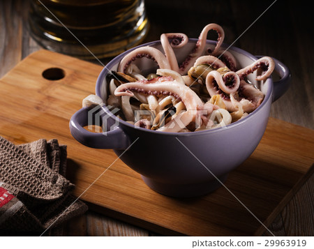 Seafood in a bowl, Squid 29963919