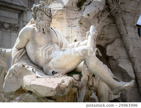 Zeus in Bernini's fountain in Piazza Navona, Rome 29963996