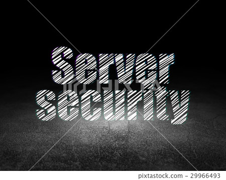 Privacy concept: Server Security in grunge dark 29966493