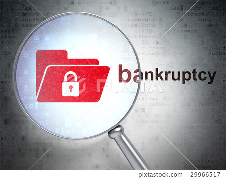 Finance concept: Folder With Lock and Bankruptcy Finance concept: Folder With Lock and Bankruptcy 29966517