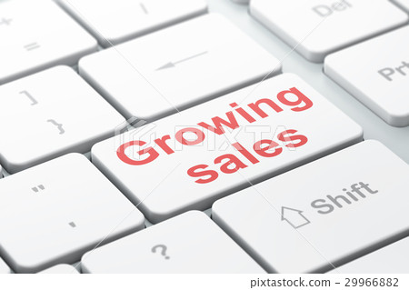 Finance concept: Growing Sales on computer 29966882