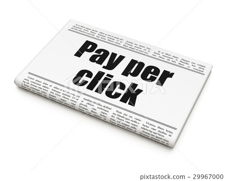 Advertising concept: newspaper headline Pay Per 29967000