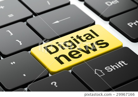 News concept: Digital News on computer keyboard 29967166