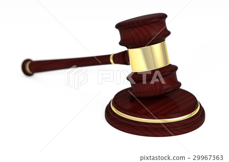 Wooden judge gavel and soundboard. Wooden judge gavel and soundboard. 29967363