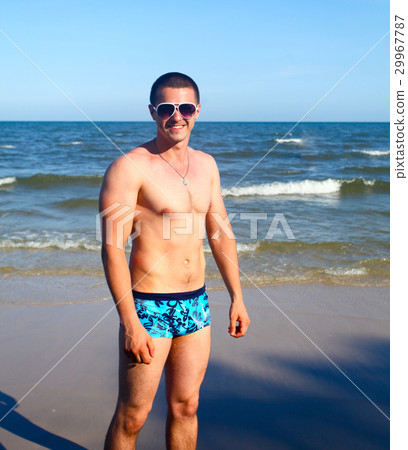 Man in swimming trunks Man in swimming trunks 29967787