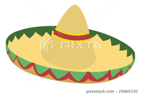 Isolated mexican hat Isolated mexican hat 29969150