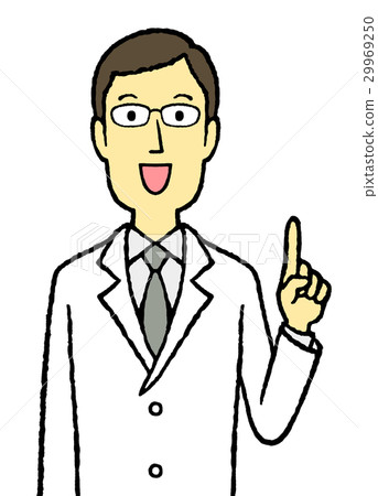 Male doctor pharmacist pointed out for white eyeglasses Male doctor pharmacist pointed out for white eyeglasses 29969250