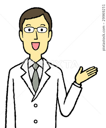Male doctor pharmacist guidance for white eyeglasses Male doctor pharmacist guidance for white eyeglasses 29969251