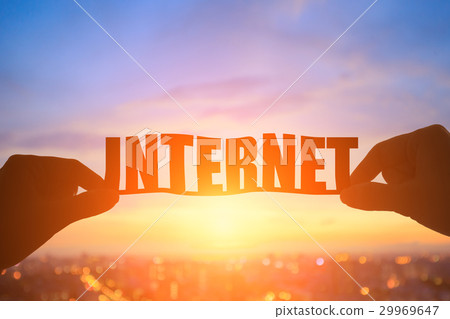 silhouette internet word 29969647