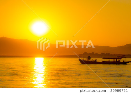 Sunset from the boat Sunset from the boat 29969731