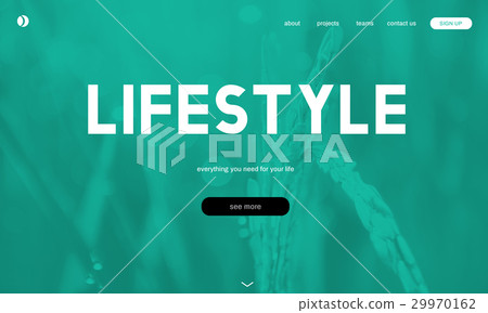 Healthy lifestyle online webpage interface 29970162