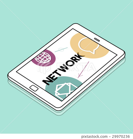 Technology social media connection icons 29970236