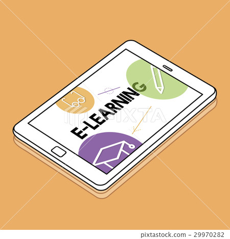 E-learing distance education icons interface E-learing distance education icons interface 29970282
