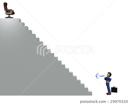 Abstract 3DCG illustration of business career 29970320