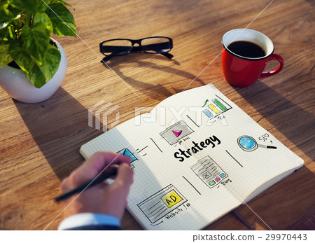 Online Strategy Media Marketing Icons 29970443
