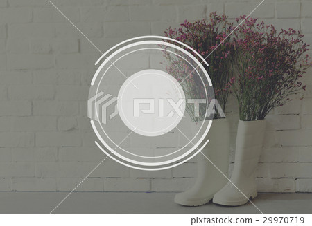 Boots Flower Decoration Banner Frame Boots Flower Decoration Banner Frame 29970719