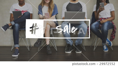 Sale Discount Voucher Hashtag Word 29972552