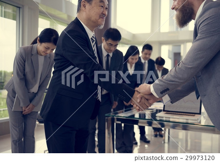 Business Partners Introductionary Handshake Bow 29973120