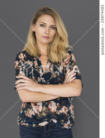 Caucasion Woman Casual Confident Concept 29974485