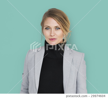 Caucasian Business Woman Smile Concept Caucasian Business Woman Smile Concept 29974604