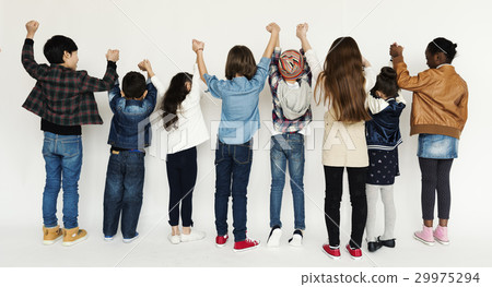 Freinds are in a studio shoot together. Freinds are in a studio shoot together. 29975294