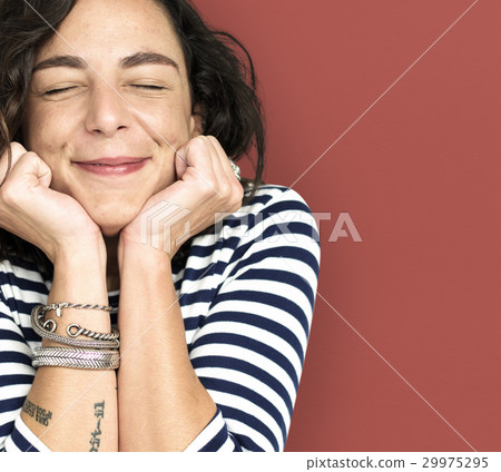 Woman Smile Emotion Expression Studio Portrait Woman Smile Emotion Expression Studio Portrait 29975295