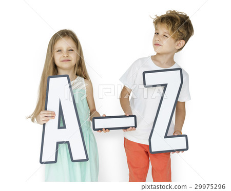 Little Children Holding A-Z Papercraft Little Children Holding A-Z Papercraft 29975296