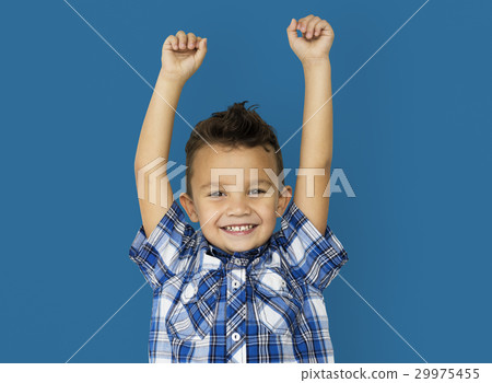 Child Boy Studio Portrait Gesture 29975455