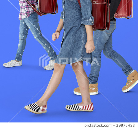 Group of Children Walking Concept Group of Children Walking Concept 29975458
