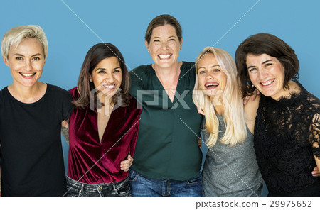 Group of women feminism friends smiling positivity 29975652